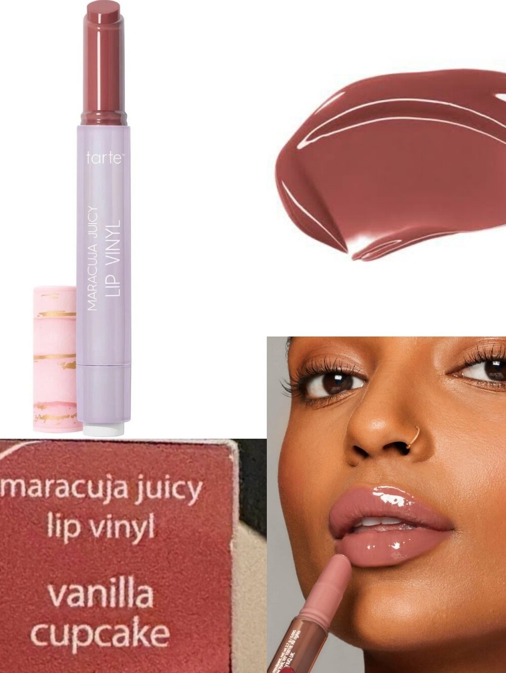 🧁Lip Need🧁BNIB LE Tarte X DUNKIN' Fullsize VANILLA CUPCAKE Maracuja Lip Vinyl!